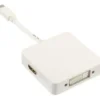 Adaptateur InLine Mini DisplayPort vers HDMI/DVI/DisplayPort, blanc