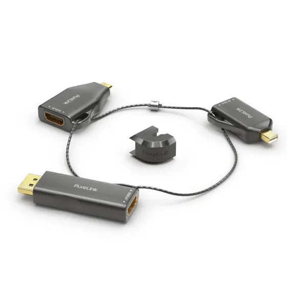 Adaptateur PureLink en anneau Mini DisplayPort, DisplayPort et USB-C vers HDMI 4K60Hz