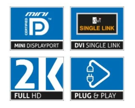 Adaptateur PureLink Mini DP + Thunderbolt vers DVI, blanc