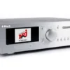 Block CVR-200 Récepteur stéréo Blu-ray avec 2 sorties audio 100 W pour le streaming et la lecture vidéo, couleur argent diamant