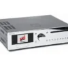 Block CVR-200 Récepteur stéréo Blu-ray avec 2 sorties audio 100 W pour le streaming et la lecture vidéo, couleur chrome argenté