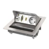 Boîtier de table Kindermann CableStandard² double version acier inoxydable brossé