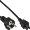 Câble d'alimentation InLine pour Notebook, connecteur 3 broches, noir, 5m
