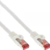 Câble Ethernet InLine RJ45, S/FTP (PiMf), Cat.6, blanc, 10m