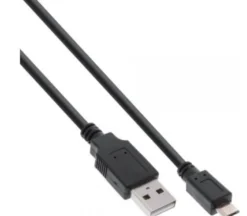 Câble Micro-USB 2.0 InLine, câble de charge rapide, USB-A mâle à Micro-B mâle, noir, 0,5m