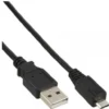 Câble Micro-USB 2.0 InLine, USB-A mâle à Micro-B mâle, noir, 1,5m