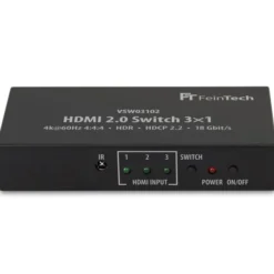 Commutateur FeinTech VSW03102 HDMI 3 In 1 Out | 4K 60Hz | Commutation automatique
