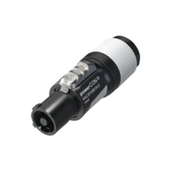 Connecteur d'alimentation Neutrik NAC3FXXB-W-S powerCON® PowerOut petit, blanc