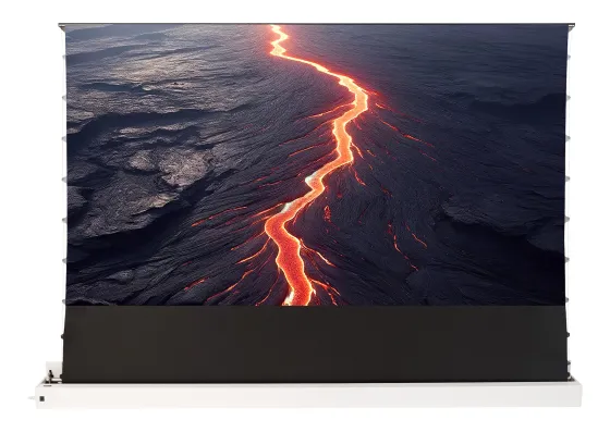 Écran de projection de sol motorisé celexon HomeCinema Plus à Haut Contraste 265 x 149 cm, 120" - CLR UST, blanc