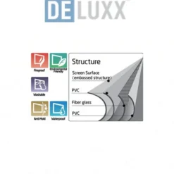 Écran de projection pour table DELUXX Expert Portable Blanc Mat Polaro 102 x 76