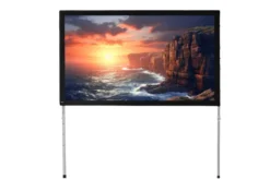 Écran de projection sur cadre celexon Mobil Expert 203 x 114 cm, projection par l'arrière