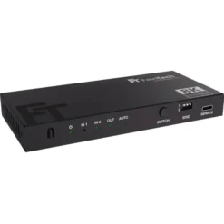 FeinTech SW212 Commutateur HDMI 2.1 2 entrées 1 sortie avec extracteur audio (Toslink et AUX)