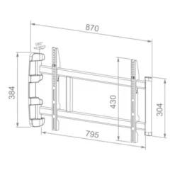 Hagor BL Swingmount L - Support mural pivotant à 180° pour écrans de 32-70