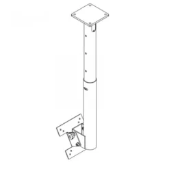 Hagor HA DH 400 - 700 S - Support plafond pour écran simple - 32-50
