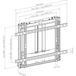 Hagor HP Counterbalanced Wall - Support mural réglable manuellement en continu - 55-75