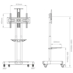 Hagor HP Twin Stand - système de support mobile - 32-55