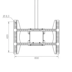 Hagor PLD Support de plafond simple 49 - 65