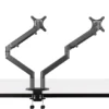 Hagor Support de table Gasliftarm Dual 2x 15-27" | max. VESA 100x100 | Charge réglable 2x 1,5-9kg