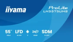 iiyama ProLite LH5575UHS-B2AG écran d'affichage numérique 4K de 55 pouces avec disponibilité 24 heures sur 24, 7 jours sur 7, système d'exploitation Android, fonction de basculement en cas de défaillance du signal et emplacement pour module SDM Intel®