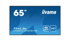iiyama ProLite LH6541UHS-B2 Écran d'affichage numérique de 65 pouces avec une résolution 4K UHD et un fonctionnement 24 heures sur 24, 7 jours sur 7
