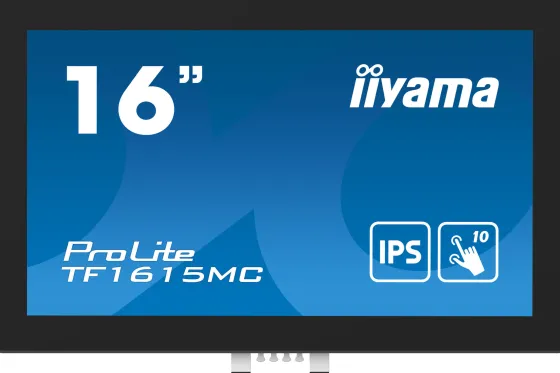 iiyama ProLite TF1615MC-B1 16" Touchmonitor 16" IPS Moniteur, 1920 x 1080 Full HD, 60Hz, 25ms