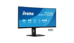 iiyama ProLite XCB3497WQSNP-B1 Moniteur incurvé de 34 pouces avec résolution UWQHD, station d'accueil USB-C et support réglable en hauteur
