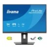 iiyama XB2495WSU-B1 Écran IPS ProLite de 24 pouces doté d'un cadre fin sur les quatre côtés et d'un socle réglable en hauteur sur 150 mm