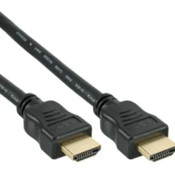 InLine cable HDMI, HDMI-High Speed avec Ethernet prise /prise noire/ doré 0,5 m