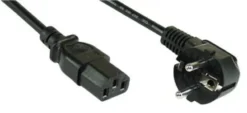 InLine Câble d'alimentation, fiche Schuko coudée sur fiche IEC, 7,0 m