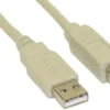 InLine câble USB 2.0, A vers B, beige, 3m