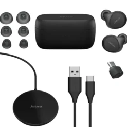 Jabra Evolve2 Buds Écouteurs Bluetooth intra-auriculaires - USB-C - certifiés pour Microsoft Teams, Wireless Charging Pad