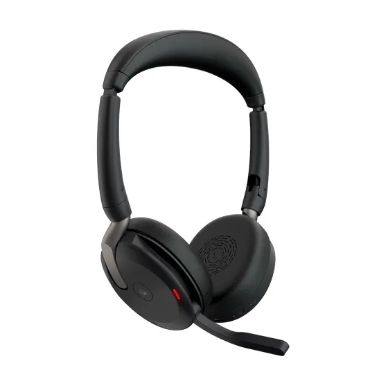 Jabra Evolve2 65 Flex Link380a MS Stereo - Micro-casque stéréo sans fil avec USB-A - certifié pour Microsoft Teams, socle de chargement inclus