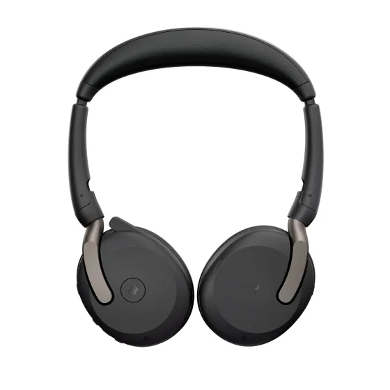 Jabra Evolve2 65 Flex Link380a MS Stereo - Micro-casque stéréo sans fil avec USB-A - certifié pour Microsoft Teams, socle de chargement inclus