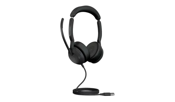 Jabra Evolve2 50 Link380a MS Stereo - Micro-casque stéréo filaire avec USB-A certifié pour Microsoft Teams