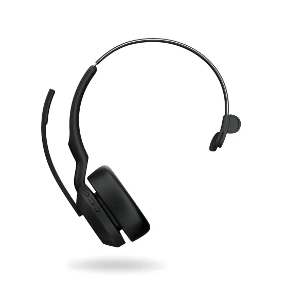 Jabra Evolve2 55 Link380a UC Mono - Micro-casque mono sans fil avec USB-A socle de chargement inclus
