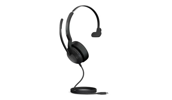 Jabra Evolve2 50 Link380c MS Mono - Micro-casque mono filaire avec USB-C certifié pour Microsoft Teams