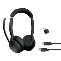 Jabra Evolve2 55 Link380c UC Stéréo - Micro-casque stéréo sans fil avec USB-C