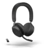 Jabra Evolve2 75 - Micro-casque stéréo sans fil pour MS, Bluetooth, USB-A, noir