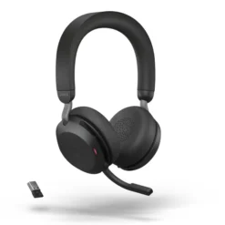 Jabra Evolve2 75 : Micro-casque stéréo sans fil pour UC, Bluetooth, USB-A, noir