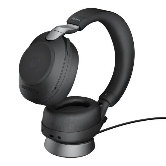 Jabra Evolve2 85 - Micro-casque stéréo USB-A MS avec base pour Microsoft Teams, noir