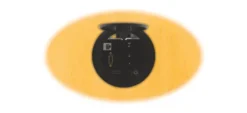 Kramer RTBUS-21 - Boîtier de table Multi-connexion rond avec couvercle à charnière pneumatique, noir, découpe de 110 mm