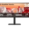 LG 34BA75QE-B - Moniteur incurvé IPS 34", 3440 x 1440 UWQHD