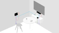 Logitech Tap Wall Mount - Fixation murale à faible encombrement avec gestion des câbles