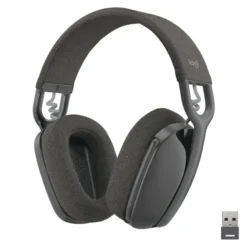 Logitech Zone Vibe Casque d'écoute sans fil avec adaptateur USB-C via Bluetooth, circum-aural - Certifié pour Microsoft Teams, graphite