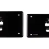 Platine murale récepteur HDBT Kramer WP-789R/EU-PANEL-SET-80/86(B) avec RS-232 et retransmission IR, absorption de tension PoE