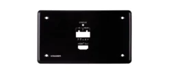 Platine murale récepteur HDBT Kramer WP-789R/EU-PANEL-SET-80/86(B) avec RS-232 et retransmission IR, absorption de tension PoE