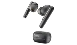 Poly Voyager Free 60+ Écouteurs USB-C avec boîtier de recharge à écran tactile pour Microsoft Teams, noir