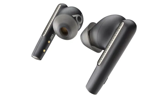 Poly Voyager Free 60+ Écouteurs USB-C avec boîtier de recharge à écran tactile pour Microsoft Teams, noir