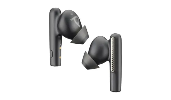 Poly Voyager Free 60+ Écouteurs USB-C avec boîtier de recharge à écran tactile pour Microsoft Teams, noir