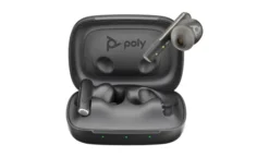 Poly Voyager Free 60 - Écouteurs USB-C certifié pour Microsoft Teams avec étui de chargement, noir